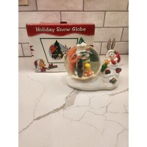 Vtg RareWarner Bros Looney Tunes Bugs Bunny Tweety‎ Gossimer Christmas Snowglobe